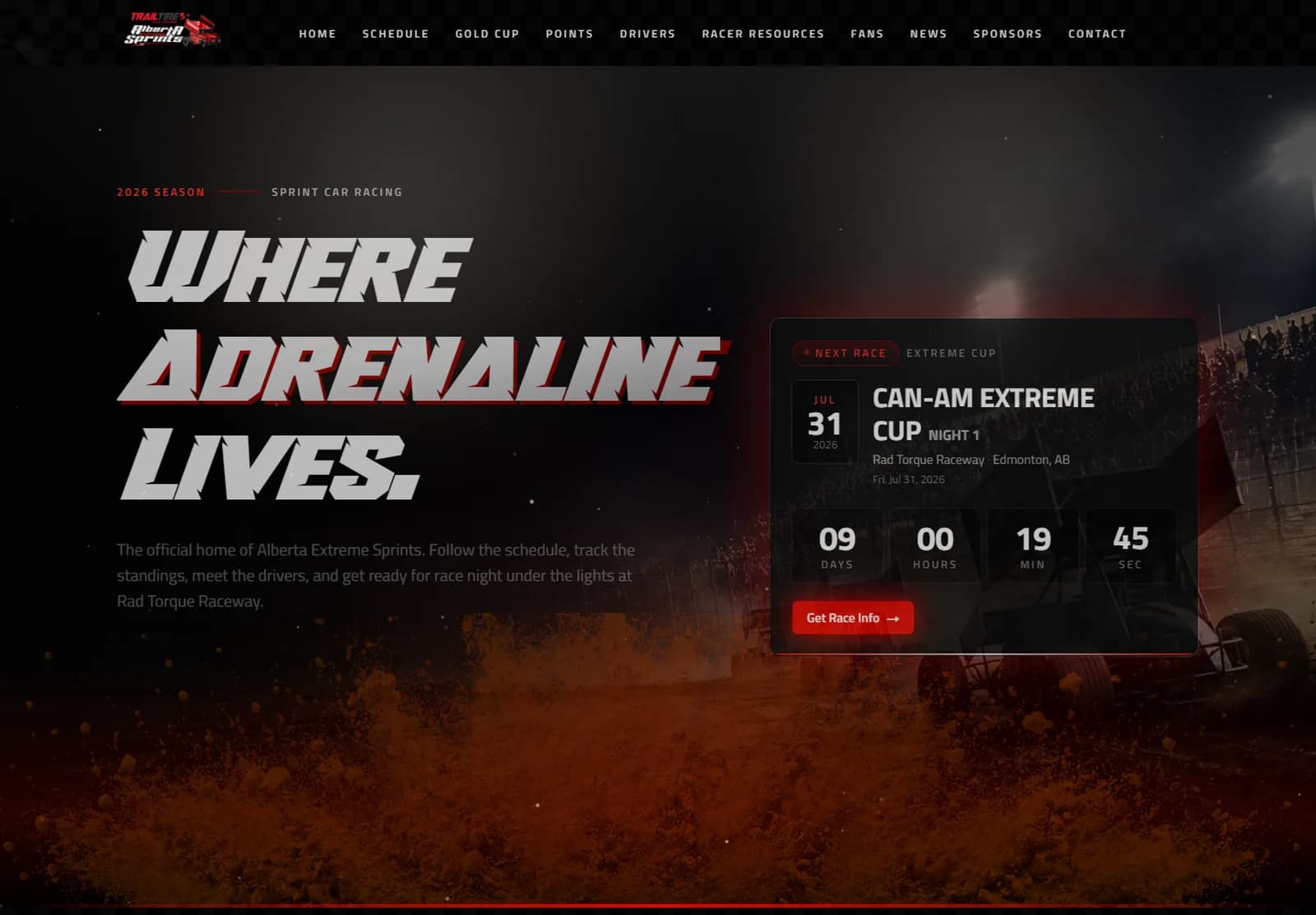 Alberta Extreme Sprints website