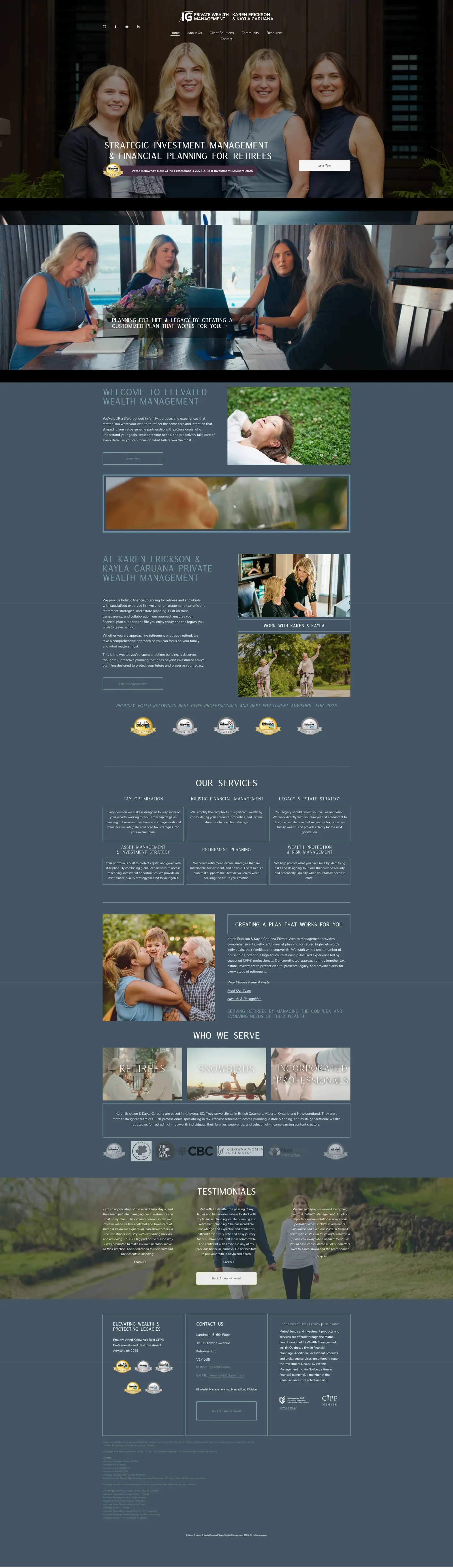 Karen & Kayla Private Wealth Management website